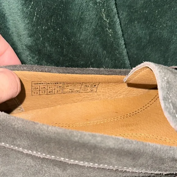 Vionic Mason Suede Driving Loafers Men’s Size 13 Gray Moc Toe Slip-On