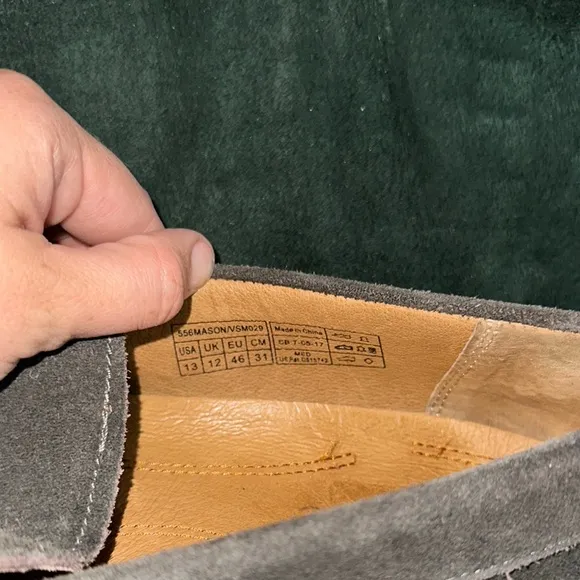 Vionic Mason Suede Driving Loafers Men’s Size 13 Gray Moc Toe Slip-On