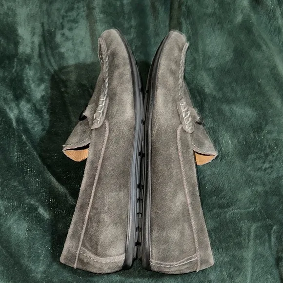 Vionic Mason Suede Driving Loafers Men’s Size 13 Gray Moc Toe Slip-On