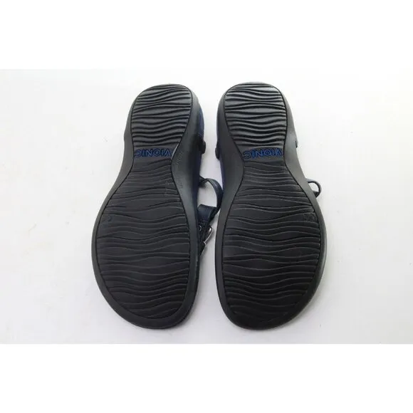 VIONIC MIAMI T Strap Sandals Shoes Thong Strappy Blue Women's Sz 5