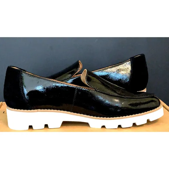 Vionic Shoes Womens 7.5 EU 38 Black Kensley Slip On Loafer NEW W/O BOX Lug Sole