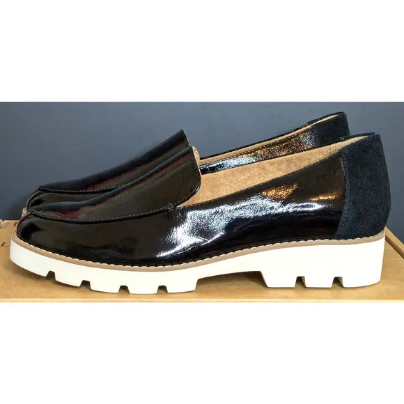 Vionic Shoes Womens 7.5 EU 38 Black Kensley Slip On Loafer NEW W/O BOX Lug Sole