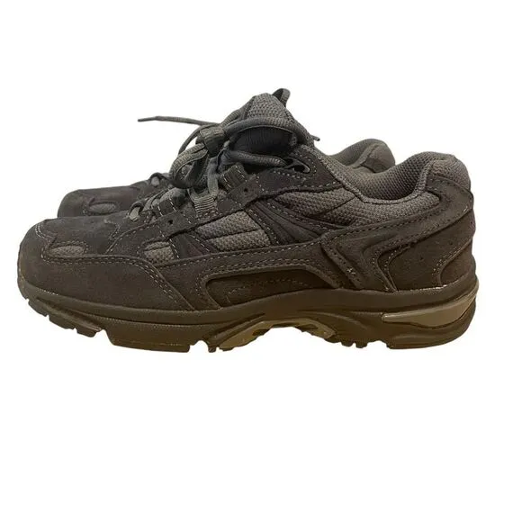 Vionic Walker Sneakers Gray Suede Lace Up Orthotic Walking Shoes Size 6.5 NEW
