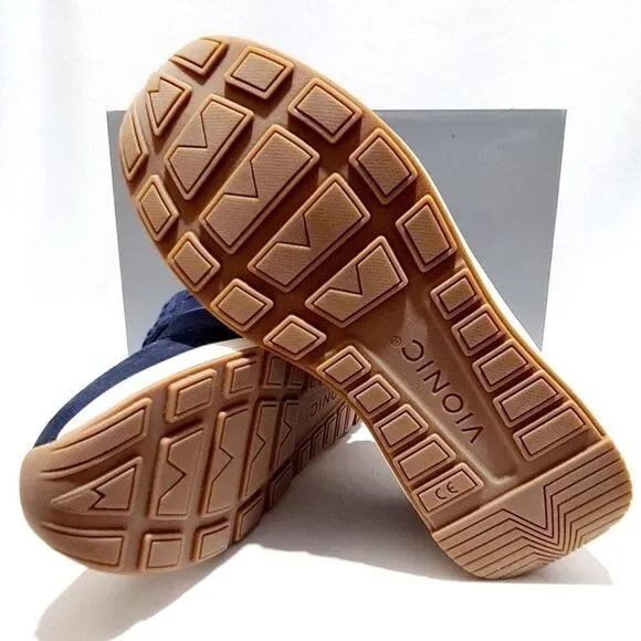 VIONIC BREILYN SNEAKER ORTHOTIC CASUAL SHOES NAVY BLUE SUEDE AND NYLON