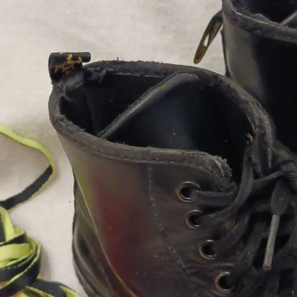 VNTG Dr. Martens Black Ankle Boots Sz 6 Goth Grunge Casual AIR WAIR Punk Retro