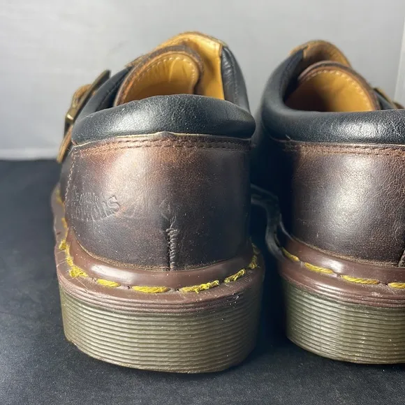 VTG Dr. Martens Monk Strap Buckled Shoes Made in England Size UK 3 US W size 5.5