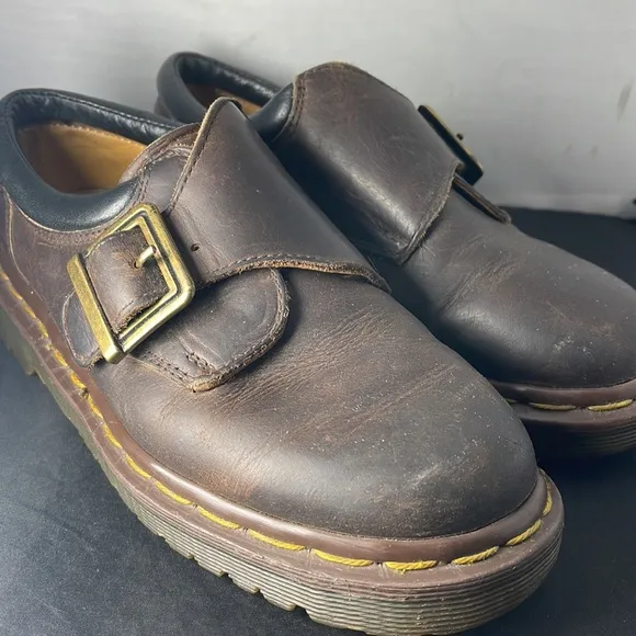 VTG Dr. Martens Monk Strap Buckled Shoes Made in England Size UK 3 US W size 5.5