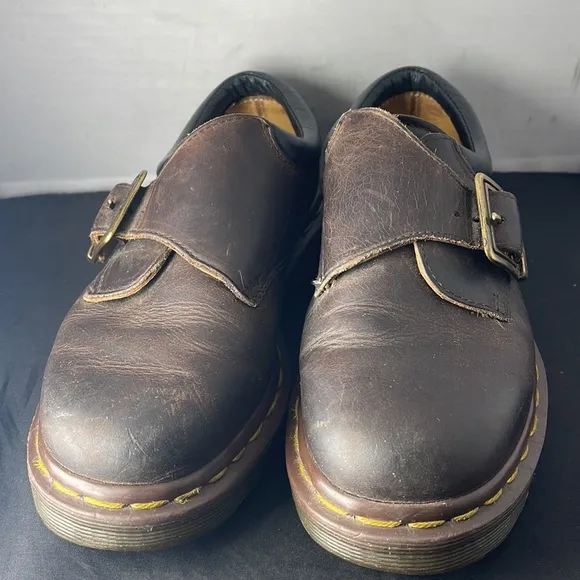 VTG Dr. Martens Monk Strap Buckled Shoes Made in England Size UK 3 US W size 5.5