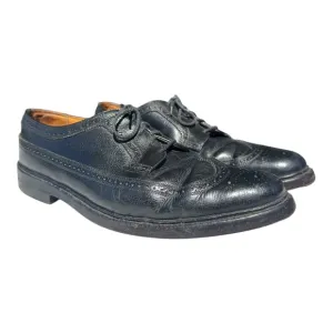 VTG! Florsheim Imperial Black Leather Long Wing V-Cleat Oxford Shoes Men's 13 C