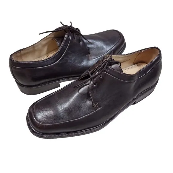 Vtg Florsheim Imperial Mens Brown Leather Loafers Lace Up Oxford Shoes 10.5 D