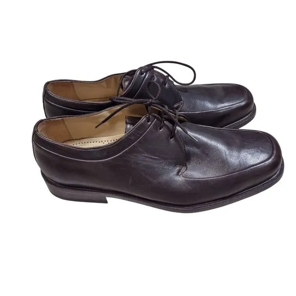 Vtg Florsheim Imperial Mens Brown Leather Loafers Lace Up Oxford Shoes 10.5 D