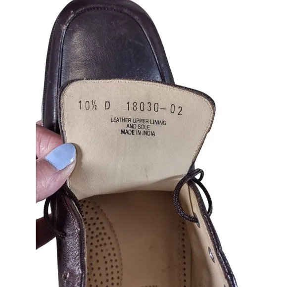 Vtg Florsheim Imperial Mens Brown Leather Loafers Lace Up Oxford Shoes 10.5 D