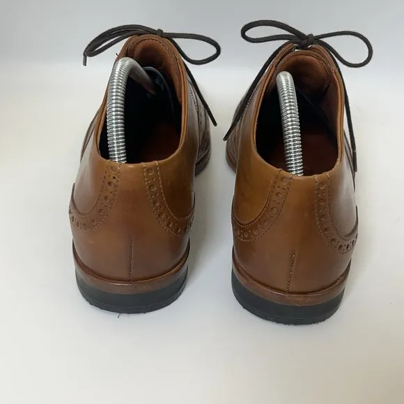 Wolf And Shepherd Men's Oxford Loafers Sz 10.5 Wingtip Brogue Brown Dress Shoe