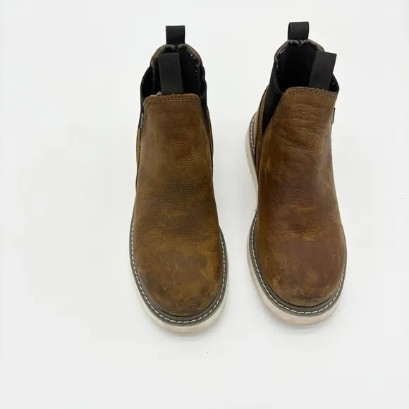 Wolverine Waterproof Leather Chelsea Boots Work Casual Brown 7EW