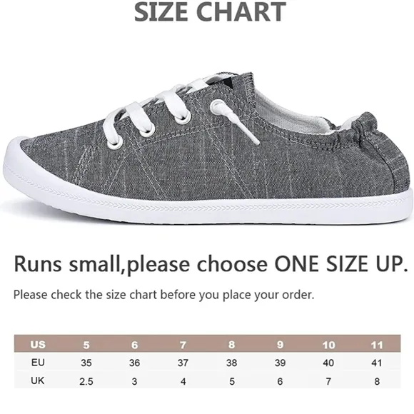 Women's Canvas Shoes Low Top Classic Slip-On Lightweight Comfort Fashion…