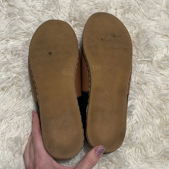Women’s Charix Camel Black Slip on Comfort Shoes, Black and Tan, Genuine Leather
