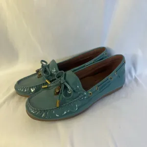 Women's Kurt Geiger Blue Patent Leather Loafers