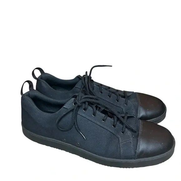 Woobies Tactical Mod-1 Shoes Mens 15  Black Canvas Low Slip Resistant Cap Toe