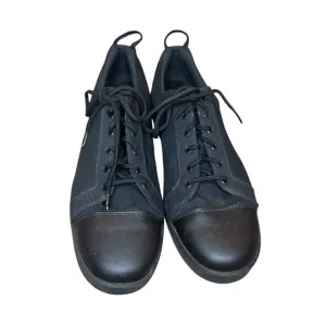 Woobies Tactical Mod-1 Shoes Mens 15  Black Canvas Low Slip Resistant Cap Toe