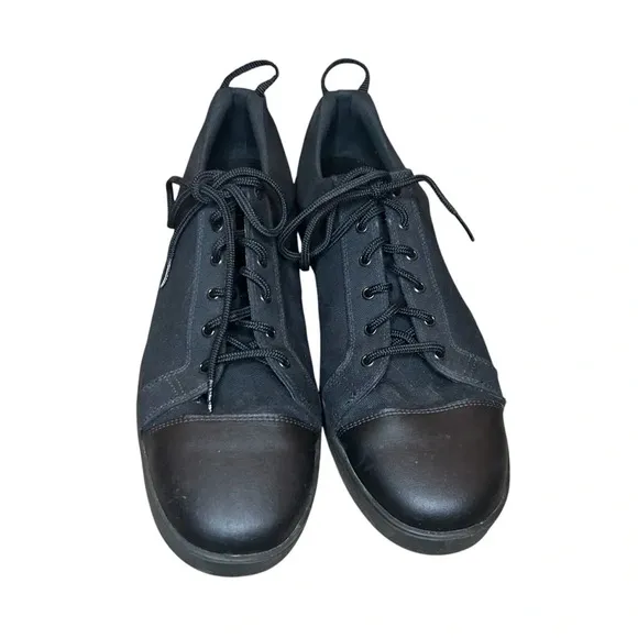 Woobies Tactical Mod-1 Shoes Mens 15  Black Canvas Low Slip Resistant Cap Toe