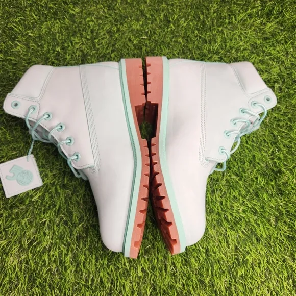 Youth Timberland 50th Anniversary Premium 6-Inch Boots Light Teal Waterproof