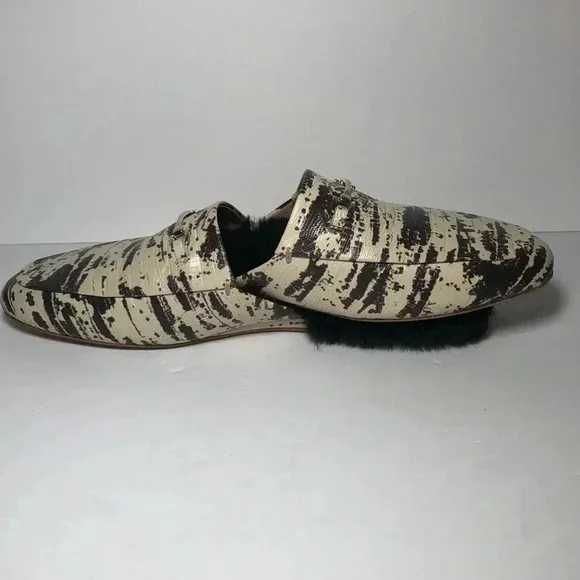 Zac Posen Women's Savanna Mule Loafers Shoes In Cream/Black