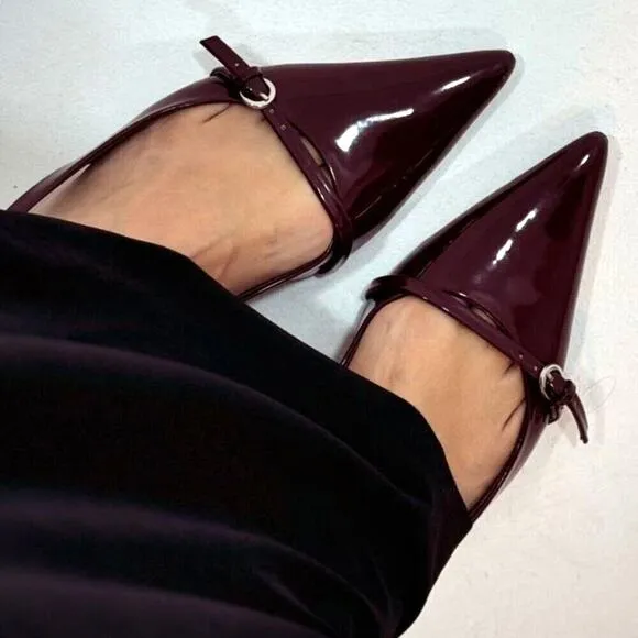ZARA BLOGGER FAVE!!! Kitten Heel Slingbacks NWT LAST ONE!!!
