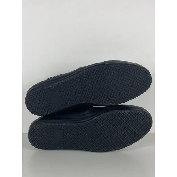 Zara Man Rubber Texture Square/Diamond Pattern Slip On Sneakers Black 44 F147