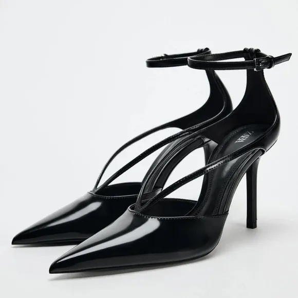 Zara NWT double strap heeled shoes 2273/310