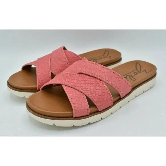 Zodiac Womens Size 9 Naila Neon Pink LE Slip On Sandals Shoes