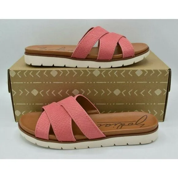 Zodiac Womens Size 9 Naila Neon Pink LE Slip On Sandals Shoes