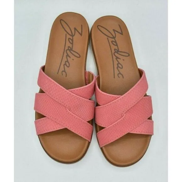 Zodiac Womens Size 9 Naila Neon Pink LE Slip On Sandals Shoes